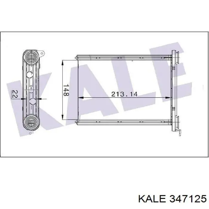 347125 Kale Radiador de forno (de aquecedor)