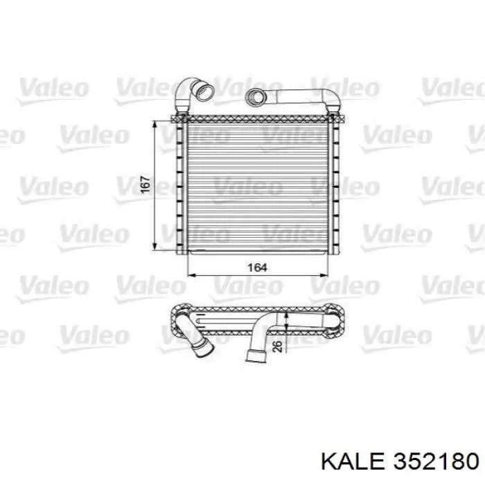 Radiador de forno (de aquecedor) 352180 Kale