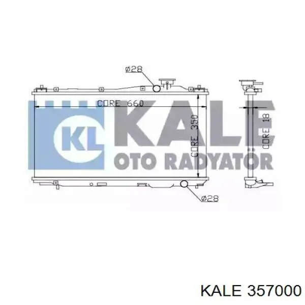 Radiador de esfriamento de motor Kale 357000 preço, a partir de 93,95 USD