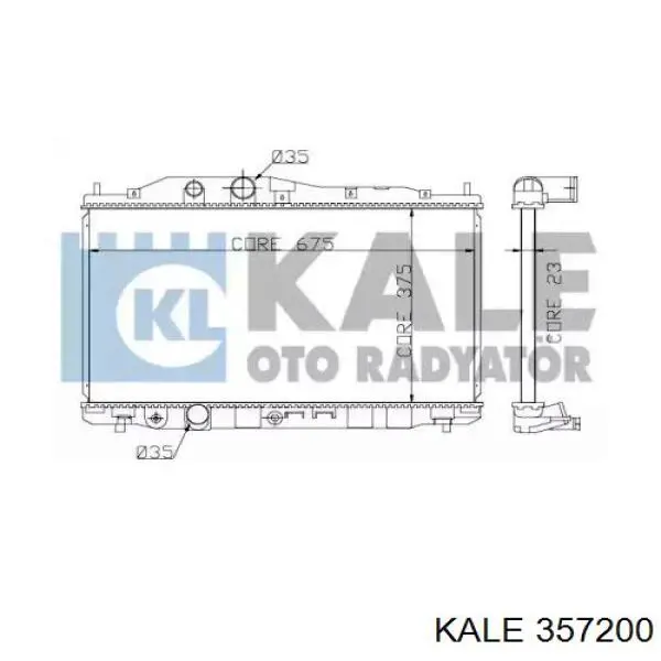 Compre 357200 Kale Radiador de esfriamento de motor