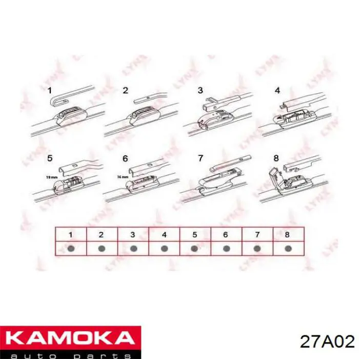Compre 27A02 Kamoka Limpa-pára-brisas do pára-brisas, kit de 2 un.