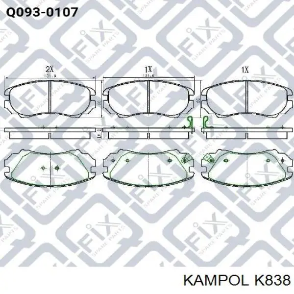 Sapatas do freio de estacionamento Kampol K838 preço, a partir de 32,46 USD