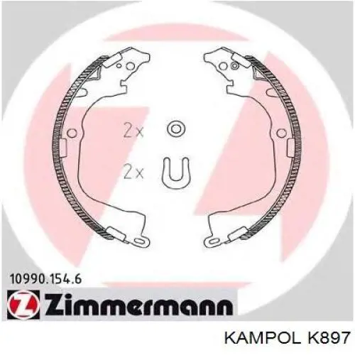 K897 Kampol Sapatas do freio traseiras de tambor