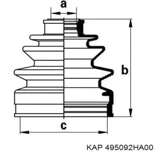 Compre 495092HA00 Hyundai/Kia Bota de proteção externa de junta homocinética do semieixo dianteiro