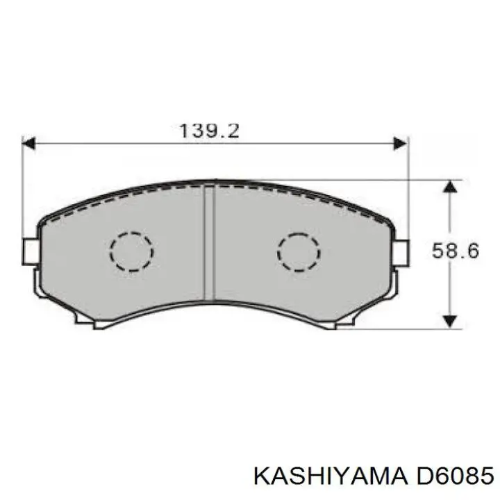 Compre D6085 Kashiyama Sapatas do freio dianteiras de disco