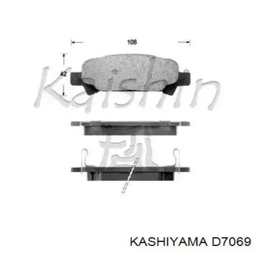 Compre D7069 Kashiyama Sapatas do freio traseiras de disco