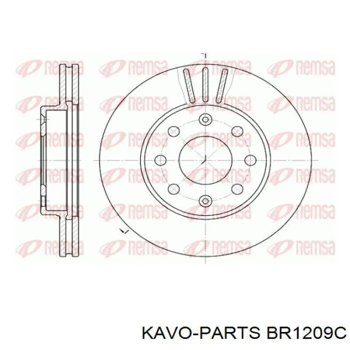 Disco do freio dianteiro Kavo Parts BR1209C preço, a partir de 28,78 USD