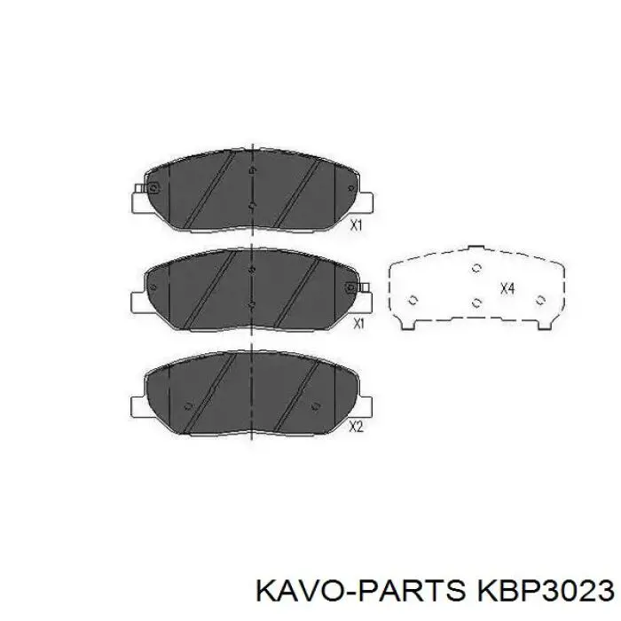 Sapatas do freio dianteiras de disco Kavo Parts KBP3023 preço, a partir de 32,72 USD