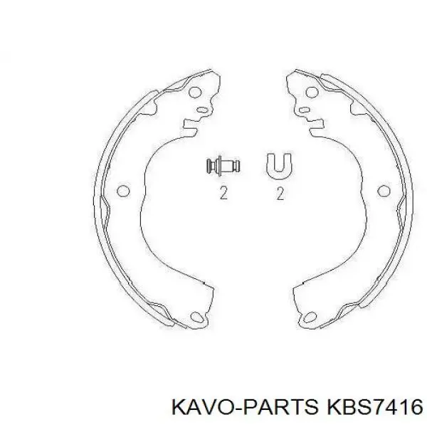 KBS7416 Kavo Parts Sapatas do freio traseiras de tambor