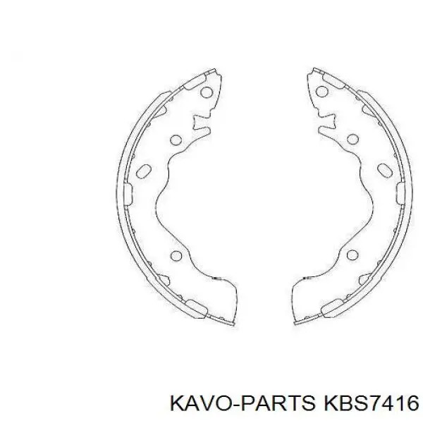 Sapatas do freio traseiras de tambor Kavo Parts KBS7416 preço, a partir de 30,56 USD