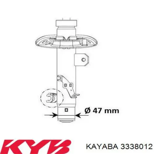3338012 Kayaba Amortecedor dianteiro direito