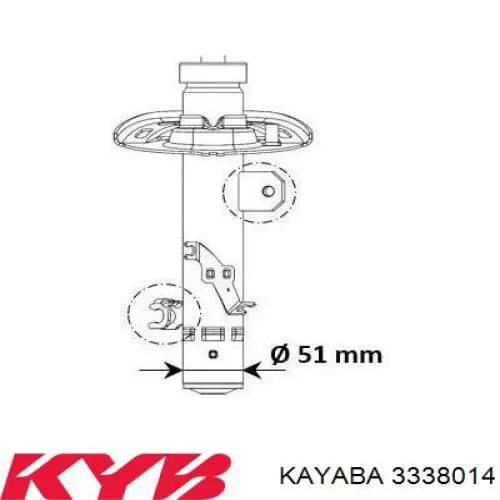 Amortecedor dianteiro direito Kayaba 3338014 preço, a partir de 69,34 USD