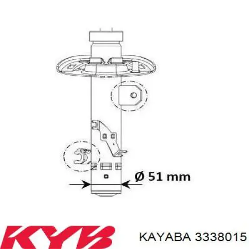 3338015 Kayaba Amortecedor dianteiro esquerdo