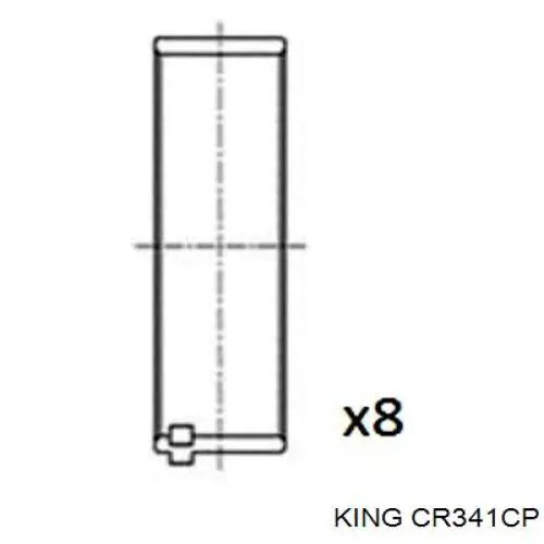 Compre CR341CP King Folhas inseridas de cambota de biela, kit, padrão (STD)