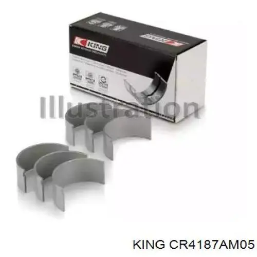 Folhas inseridas de cambota de biela, kit, 2ª reparação ( + 0,50) King CR4187AM05 preço, a partir de 12,84 USD