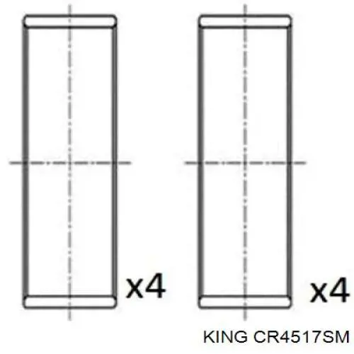 Compre CR4517SM King Folhas inseridas de cambota de biela, kit, padrão (STD)