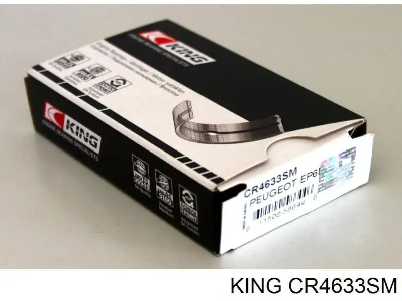 CR4633SM King Folhas inseridas de cambota de biela, kit, padrão (STD)