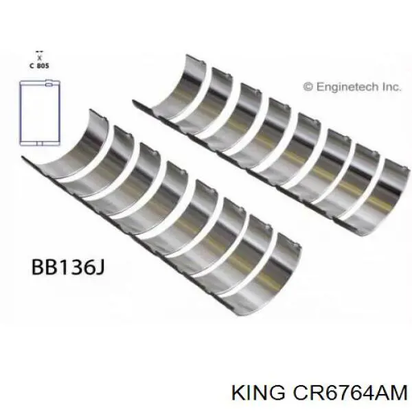 Folhas inseridas de cambota de biela, kit, padrão (STD) King CR6764AM preço, a partir de 47,55 USD