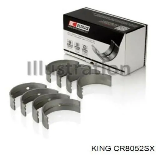 CR8052SX King Folhas inseridas de cambota de biela, kit, padrão (STD)
