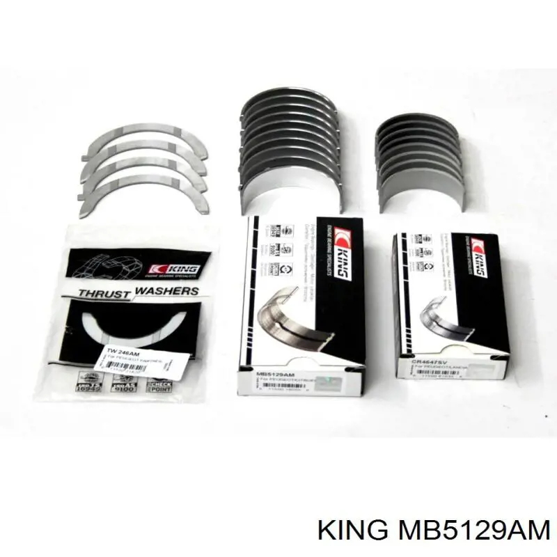 Folhas inseridas principais de cambota, kit, padrão (STD) MB5129AM King