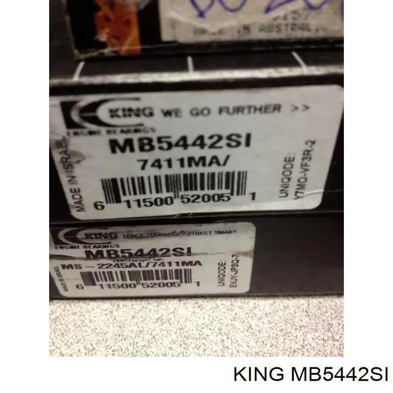 MB5442SI King Folhas inseridas principais de cambota, kit, padrão (STD)