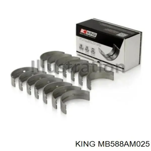 Folhas inseridas principais de cambota, kit, 1ª reparação ( + 0,25) King MB588AM025 preço, a partir de 32,47 USD