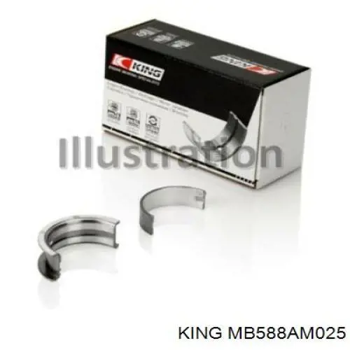 Folhas inseridas principais de cambota, kit, 1ª reparação ( + 0,25) MB588AM025 King