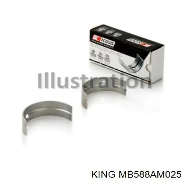 MB588AM025 King Folhas inseridas principais de cambota, kit, 1ª reparação ( + 0,25)