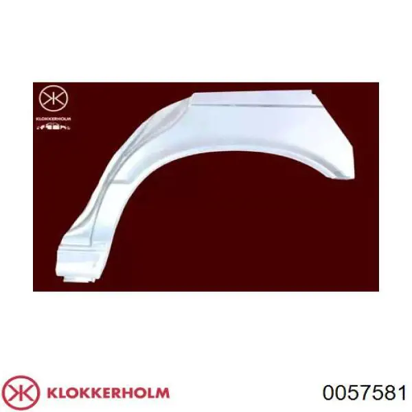 Compre 0057581 Klokkerholm Parte de reparação de arco do pára-lama traseiro esquerdo