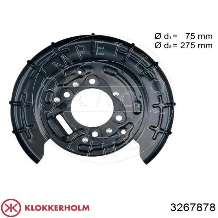 Proteção direita do freio de disco traseiro Klokkerholm 3267878 preço, a partir de 39,39 USD