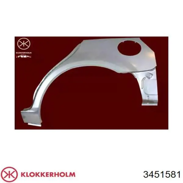 Parte de reparação de arco do pára-lama traseiro esquerdo Klokkerholm 3451581 preço, a partir de 49,54 USD