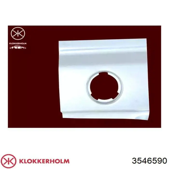 Compre 3546590 Klokkerholm Parte de reparação de arco do pára-lama traseiro esquerdo
