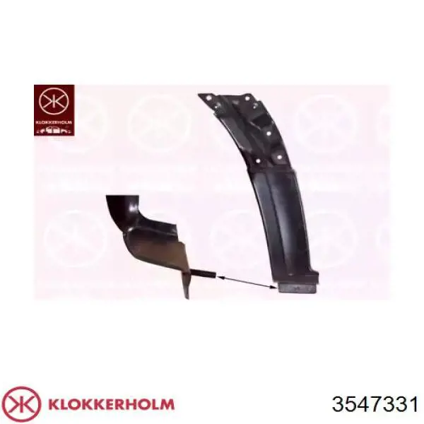 Compre 3547331 Klokkerholm Parte de reparação do pára-lama dianteiro esquerdo