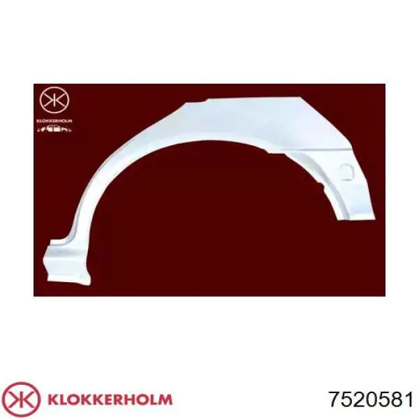 Compre 7520581 Klokkerholm Parte de reparação de arco do pára-lama traseiro esquerdo