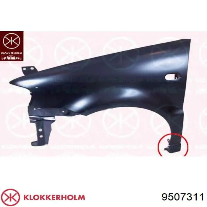Pára-lama dianteiro esquerdo Klokkerholm 9507311 preço, a partir de 73,81 USD