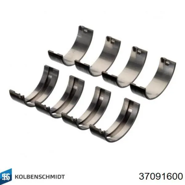 37091600 Kolbenschmidt Folhas inseridas principais de cambota, kit, padrão (STD)