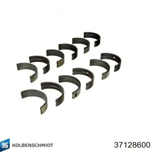 37128600 Kolbenschmidt Folhas inseridas principais de cambota, kit, padrão (STD)
