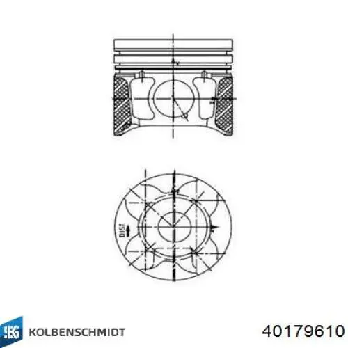 Pistão do kit para 1 cilindro, 2ª reparação ( + 0,50) Kolbenschmidt 40179610 preço, a partir de 103,19 USD