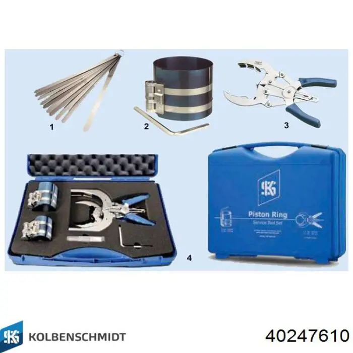 Pistão do kit para 1 cilindro, 1ª reparação ( + 0,25) Kolbenschmidt 40247610 preço, a partir de 131,75 USD