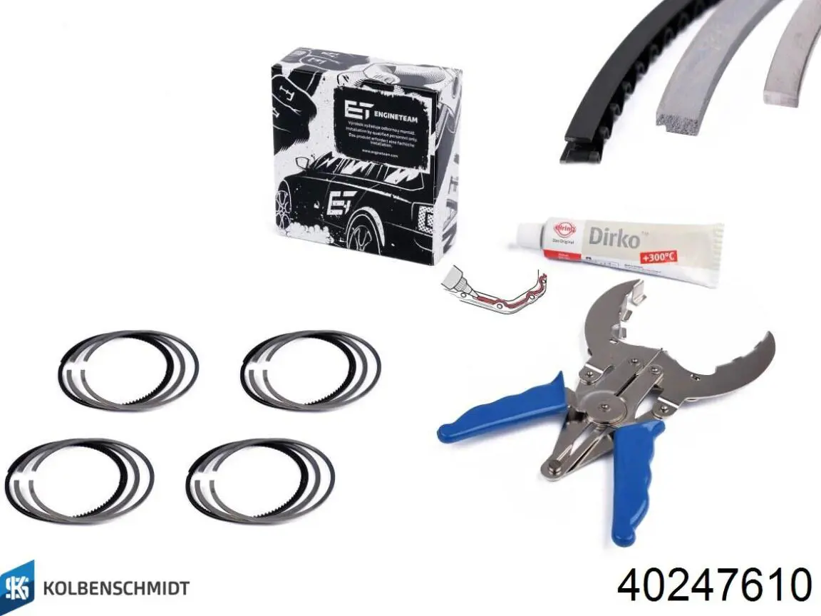 Compre 40247610 Kolbenschmidt Pistão do kit para 1 cilindro, 1ª reparação ( + 0,25)