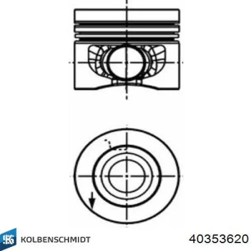 Pistão do kit para 1 cilindro, 2ª reparação ( + 0,50) Kolbenschmidt 40353620 preço, a partir de 145,37 USD