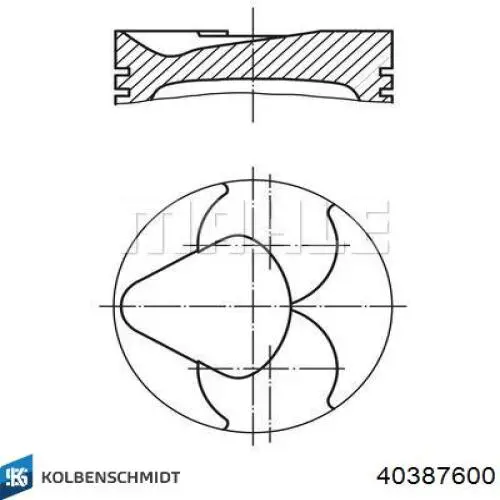 Compre 40387600 Kolbenschmidt Pistão do kit para 1 cilindro, STD
