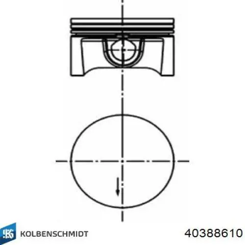 Pistão do kit para 1 cilindro, 1ª reparação ( + 0,25) Kolbenschmidt 40388610 preço, a partir de 121,96 USD