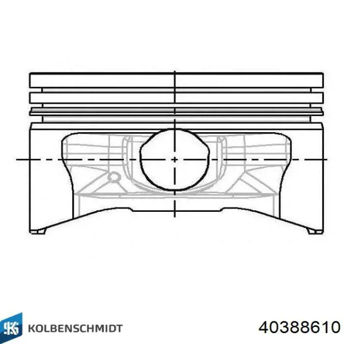 Compre 40388610 Kolbenschmidt Pistão do kit para 1 cilindro, 1ª reparação ( + 0,25)