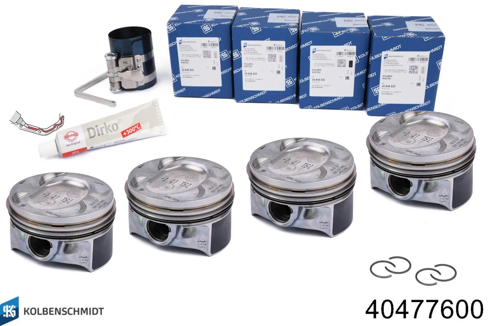 Pistão do kit para 1 cilindro, STD Kolbenschmidt 40477600 preço, a partir de 90,93 USD