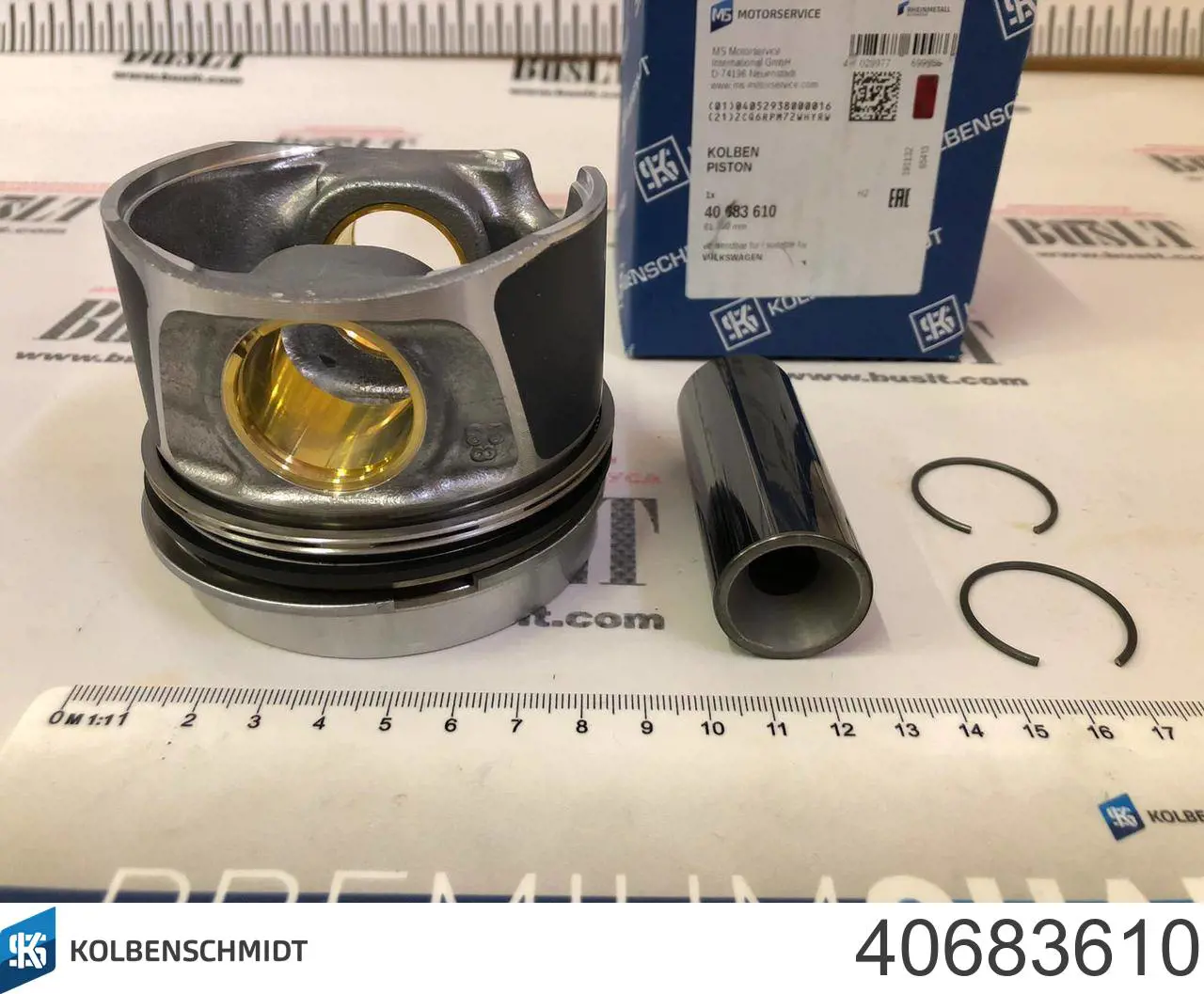 Pistão do kit para 1 cilindro, 1ª reparação ( + 0,25) Kolbenschmidt 40683610 preço, a partir de 190,10 USD