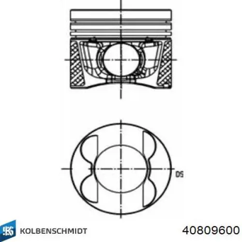 40809600 Kolbenschmidt Pistão do kit para 1 cilindro, STD