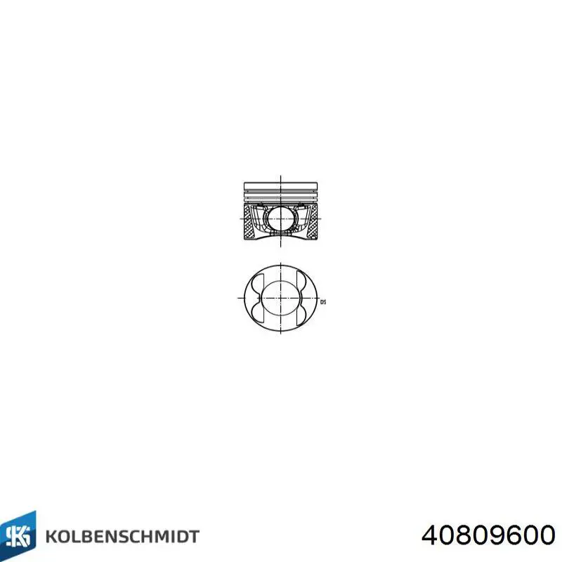 Compre 40809600 Kolbenschmidt Pistão do kit para 1 cilindro, STD
