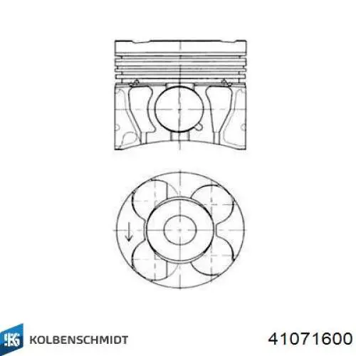 Pistão do kit para 1 cilindro, STD Kolbenschmidt 41071600 preço, a partir de 119,30 USD