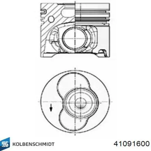 41091600 Kolbenschmidt Pistão do kit para 1 cilindro, STD